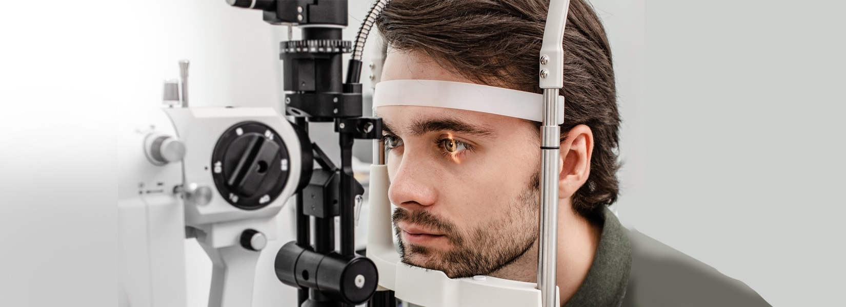 young man during eye exam in Castle Rock